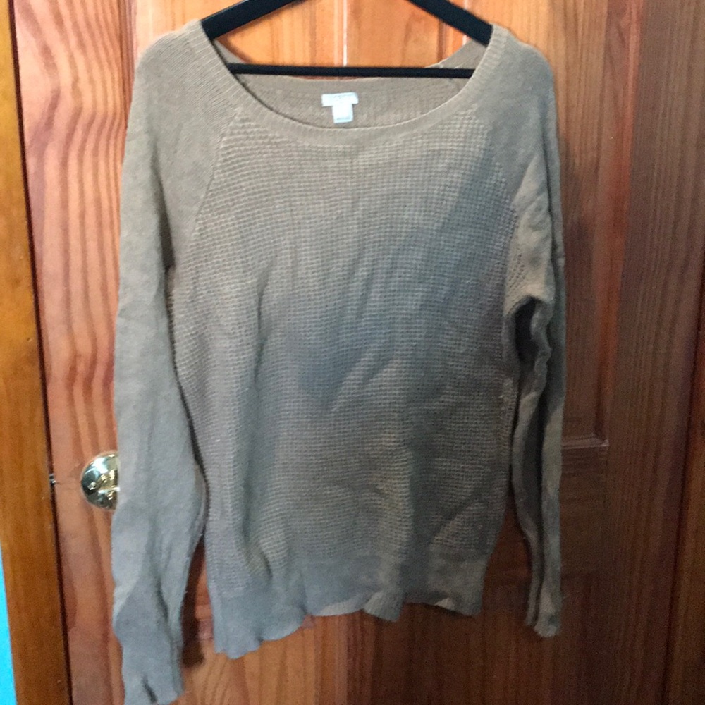 Waffle knit sweater
